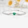 Lab Created Emerald and Moissanite Accent Sterling Silver Heart Shape
Tennis Bracelet