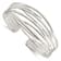 Sterling Silver Polished Multi-strand Cuff Bracelet