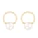 White Cultured Freshwater Pearl 14k Yellow Gold Earrings 7-7.5mm