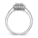 Rhodium Over 14K White Gold Lab Grown Diamond Cluster Engagement Ring 0.478ctw