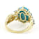 Turquoise With Blue Topaz And White Zircon Ring In 18K Gold Over
Sterling Silver 0.68ctw