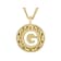 Cardano Initial G Pendant Necklace In 18K Gold Over Bronze