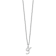 Rhodium Over Sterling Silver Letter Z  Initial Necklace