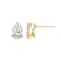 Pear Shape Moissanite 14k Yellow Gold Over Silver Stud Earrings 3.00ctw DEW
