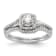 Rhodium Over 14K White Gold Lab Grown Diamond Complete Cushion Halo
Engagement Ring 0.70ctw