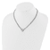 Rhodium Over Sterling Silver Heart Clasp Fancy Diamond-cut Curb
16.5-inch Necklace