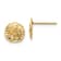 14k Yellow Gold Textured 8.44mm Sand Dollar Stud Earrings