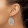 Rhodium Over Sterling Silver Polished and Brushed Earrings
