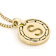 Cardano Initial S Pendant Necklace In 18K Gold Over Bronze