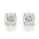 Certified White Lab-Grown Diamond H-I SI 14k Yellow Gold Solitaire Stud
Earrings 0.75ctw