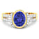 1.71ctw Violet Tanzanite and Diamond 14K Yellow Gold Halo Ring