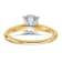 14K Yellow Gold With White Gold Accents 1 1/2 ct. G H I True Light Oval
Moissanite Solitaire Ring