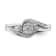 Rhodium Over 10K White Gold Lab Grown Diamond Cluster Engagement Ring 0.201ctw