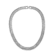 Linear Pave CZ Statement Necklace In White Rhodium Over Brass