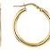 Set Of 3 Tube Hoop Earrings In 18K Gold Over Bronze