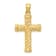 14K Yellow Gold Reversible Diamond-cut Cross Pendant
