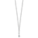 Rhodium Over Sterling Silver Cubic Zirconia Paperclip Link Lariat Necklace