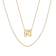 CZ Initial N Tennis Necklace And Pendant Set In 14K Gold Over Brass 4.05ctw