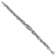 Rhodium Over Sterling Silver Polished Graduated Link Bracelet