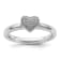 Sterling Silver Stackable Expressions Heart Diamond Ring 0.05ctw