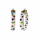 14K Yellow Gold Over Sterling Silver Acrylic and Hand Painted Enamel
Flat Illusion Hoops in Evil Eye