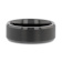 ELISE Black Tungsten Ring with Polished Beveled Edges and Brush Finished
Center 8mm