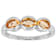 Citrine Three-Stone Ring In Platinum Over Sterling Silver