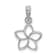 Rhodium Over 14k White Gold Cut-out Flower Pendant