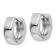 Rhodium Over 14k White Gold 1/2" Hinged Hoop Earrings