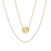 CZ Initial O Tennis Necklace And Pendant Set In 14K Gold Over Brass 4.05ctw
