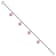 Rhodium Over Sterling Silver Childs Enamel Hearts 5.5-inch with 0.5-inch
Extension Bracelet