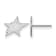Rhodium Over Sterling Silver NHL Dallas Stars LogoArt Extra Small Post Earrings