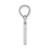 Rhodium Over 14k White Gold Polished Block Letter V Initial Pendant