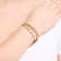 Initial H CZ Beaded Bracelet Set In 14K Gold Over Brass 0.15ctw