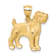 14k Yellow Gold Diamond-Cut and Brushed Boxer Dog Pendant