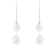 7.5-8mm White Cultured Freshwater Pearl Rhodium Over Sterling Silver Earrings