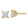 Princess Cut White Lab-Grown Diamond G-H SI 14k Yellow Gold 4-Prong Stud
Earrings 2.00ctw