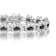 Sapphire Color CZ Oval Link Tennis Bracelet In Sterling Silver