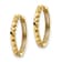 14k Yellow Gold 5/8" Diamond-cut Hinged Hoop Earrings
