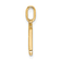 14K Yellow Gold Diamond Letter H Initial Pendant