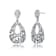 Pear Shape CZ Drop Earrings In Sterling Silver