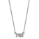 Rhodium Over Sterling Silver LogoArt Gamma Phi Beta Extra Small Pendant Necklace