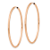 14k Rose Gold 1 15/16" Polished Endless Hoop Earrings