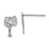 Rhodium Over 14k White Gold Textured Palm Tree Stud Earrings