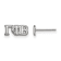 Rhodium Over Sterling Silver LogoArt Extra Small Post Earrings