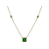 Green Onyx Station Necklace In 18K Gold Over Sterling Silver