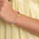 Sterling Silver Polished and Enameled Dolphins Children's 6-inch Bracelet