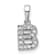 14K White Gold Diamond Letter B Initial with Bail Pendant