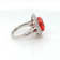 7.80 Cts Rhodochrosite and 1.52 Cts White Diamond Ring in 18K WG