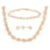 14k Yellow Gold Childrens Natural Pink Cultured Freshwater Pearl Set